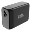 Spēcīgs GANA 200W tīkla lādētājs ar 3XUSB-C PD USB-A QC 3.0 Melnās strāvas kabelis