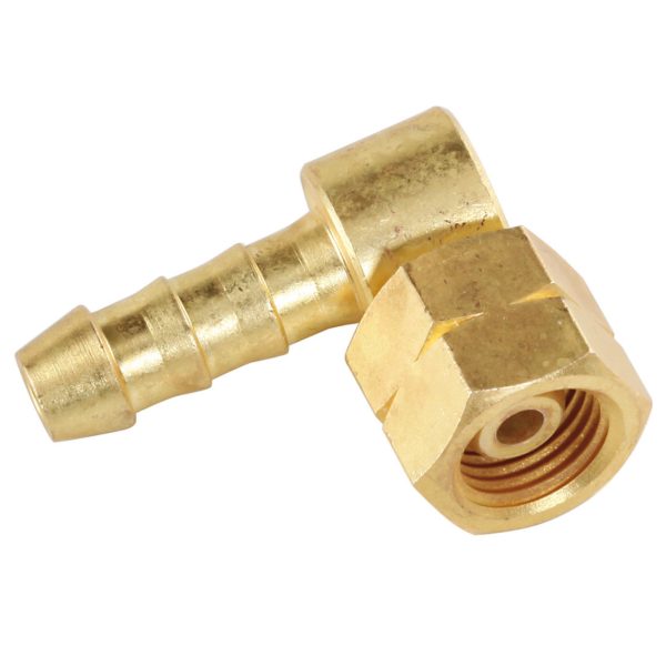 1/4 '' LH leņķa uzglabāšanas adapteris 8x15 mm gāzes šļūtenes savienošanai