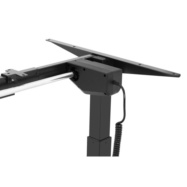 Rāmja rāmja galds ar elektriskā augstuma regulēšanu 73-123 cm līdz 80 kg melns