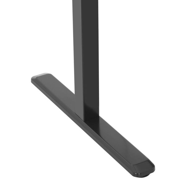 Rāmja rāmja galds ar elektriskā augstuma regulēšanu 73-123 cm līdz 80 kg melns