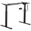 Rāmja rāmja galds ar elektriskā augstuma regulēšanu 73-123 cm līdz 80 kg melns