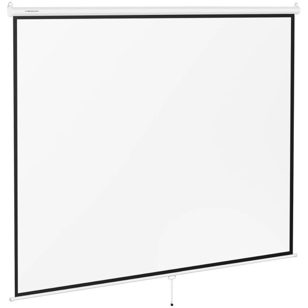 Ekrāns projektora daļēji -automātiskajiem sienas griestiem matēti balti 150 '' 312.8x239 cm 4: 3