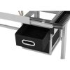Galda mobilais stikla krājuma galds ar atvilktnēm 104x60 cm skicēšanas zīmēšanai