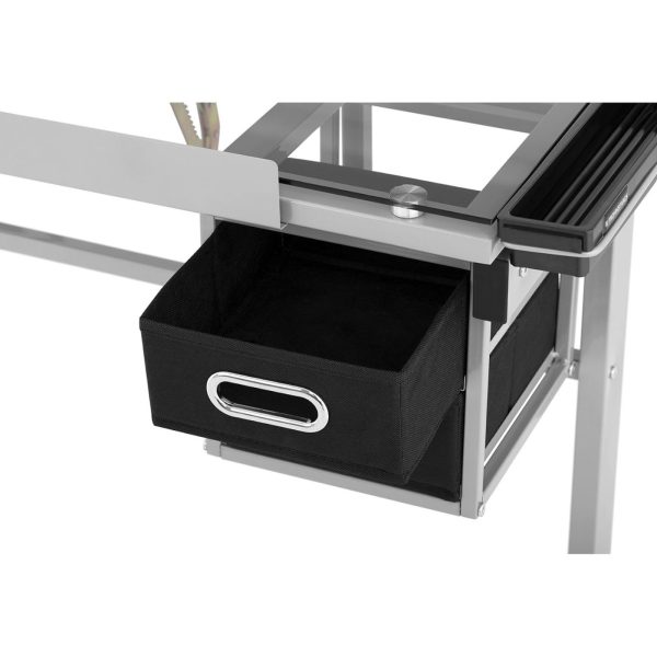 Galda mobilais stikla krājuma galds ar atvilktnēm 104x60 cm skicēšanas zīmēšanai