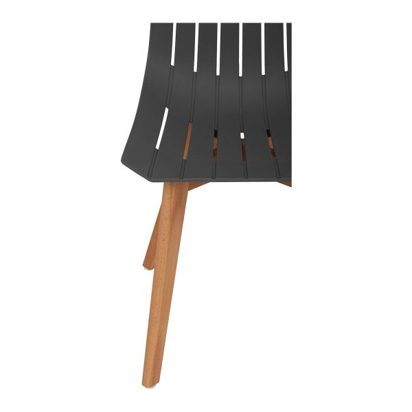 Plastmasas krēsls ar koka kājām uz biroja māju līdz 150 kg 2 gab.