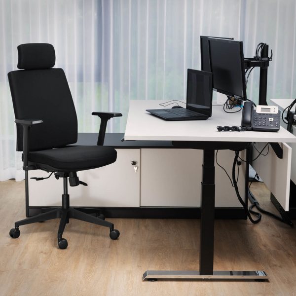 Priekšsēdētājs Ergonomiskais biroja priekšsēdētājs ar galveno balstu Maksu. 200 kg