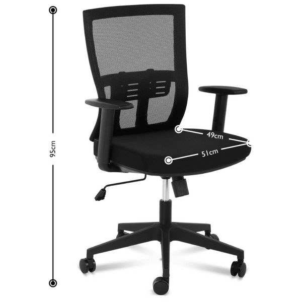 Priekšsēdētāja ergonomiskā biroja priekšsēdētājs ar acu atzveltni un jostas atbalsts Makss. 150 kg