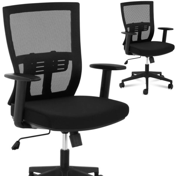 Priekšsēdētāja ergonomiskā biroja priekšsēdētājs ar acu atzveltni un jostas atbalsts Makss. 150 kg