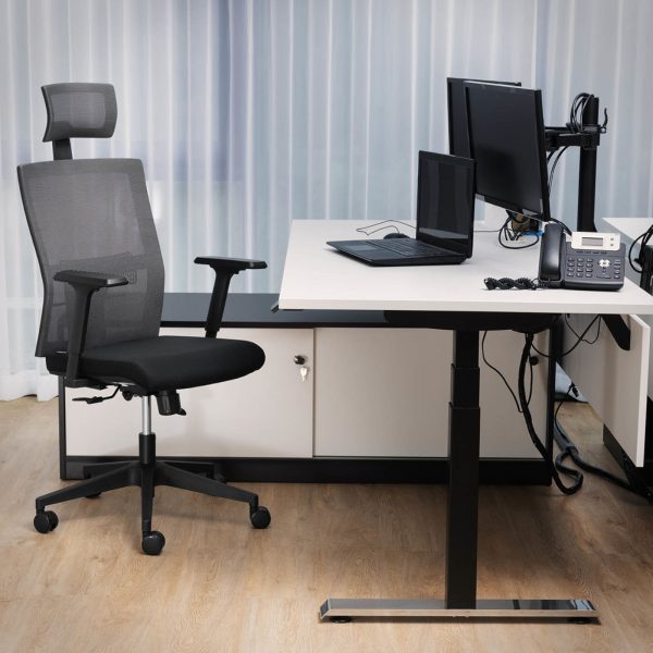 Priekšsēdētāja ergonomiskā voljera birojs ar jostas atbalstu un headboard Max. 150 kg
