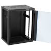 Skapja servera instalēšanas servera karājas 19 '' 15U IP20 līdz 60 kg 60x45x87 cm melna