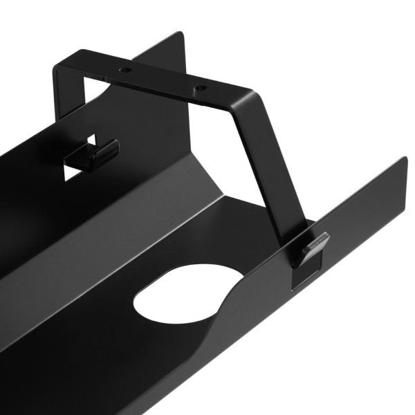 Plauktu maskēšanas organizators galda kabeļiem 600x135x108 mm melns