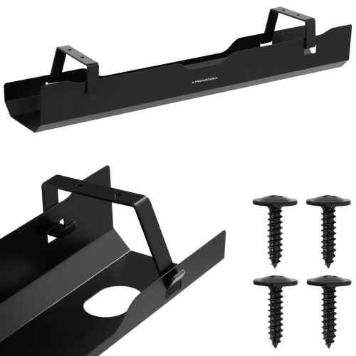 Plauktu maskēšanas organizators galda kabeļiem 600x135x108 mm melns
