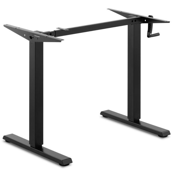 Galda rāmis manuāli regulējams uz kloķa augstuma 73-124 cm maks. 70 kg melns Galda rāmis manuāli regulējams uz kloķa augstuma 73-124 cm maks. 70 kg melns