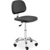Darbnīcas darba krēsls ar Chrome atbalstu līdz 120 kg 450-585 mm melns