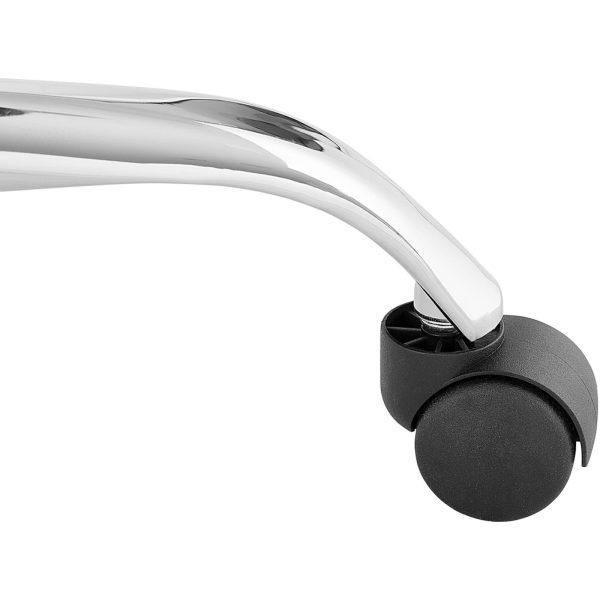 Darbnīcas darba krēsls ar Chrome atbalstu līdz 120 kg 450-585 mm melns