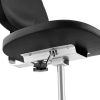 Darbnīcas darba krēsls ar Chrome atbalstu līdz 120 kg 450-585 mm melns