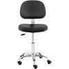Darbnīcas darba krēsls ar Chrome atbalstu līdz 120 kg 450-585 mm melns