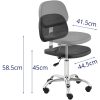 Darbnīcas darba krēsls ar Chrome atbalstu līdz 120 kg 450-585 mm melns