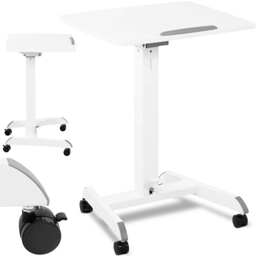 Tabulas klēpjdatoru statīvs ir noregulējams uz riteņiem 60 x 52 cm 760 - 1130 mm