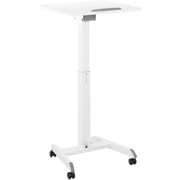 Tabulas klēpjdatoru statīvs ir noregulējams uz riteņiem 60 x 52 cm 825 - 1185 mm