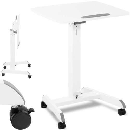 Tabulas klēpjdatoru statīvs ir noregulējams uz riteņiem 60 x 52 cm 825 - 1185 mm