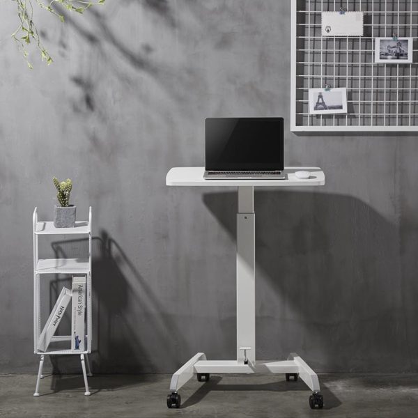 Tabulas klēpjdatoru statīvs ir regulējams uz riteņiem 60 x 52 cm 760 - 1130 mm
