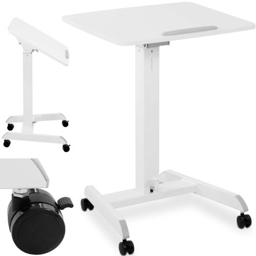 Tabulas klēpjdatoru statīvs ir regulējams uz riteņiem 60 x 52 cm 760 - 1130 mm