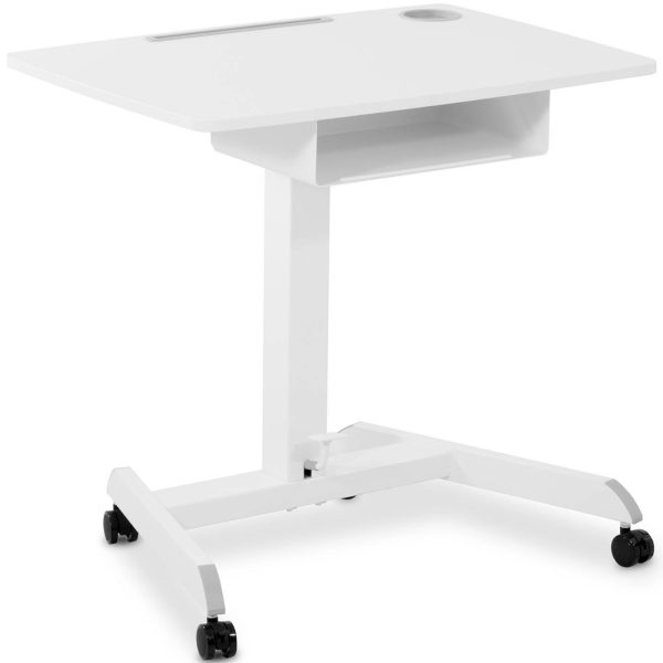 Tabulas klēpjdatoru statīva ir noregulējama ar plauktu 80 x 56 cm 760 - 1130 mm