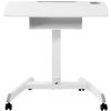 Tabulas klēpjdatoru statīva ir noregulējama ar plauktu 80 x 56 cm 760 - 1130 mm