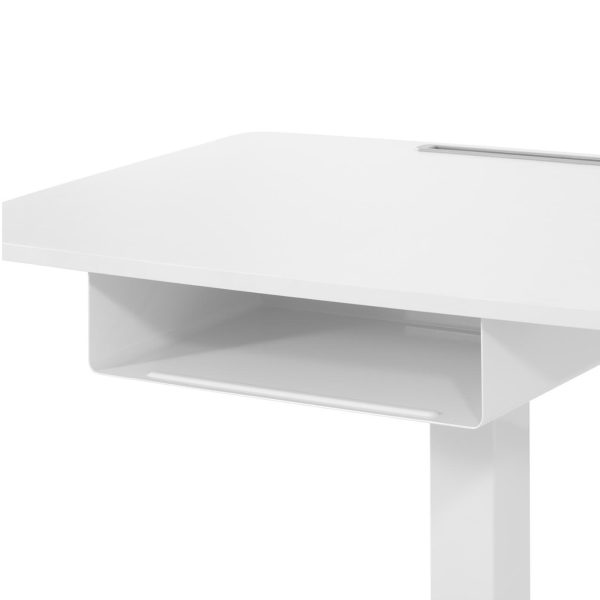 Tabulas klēpjdatoru statīva ir noregulējama ar plauktu 80 x 56 cm 760 - 1130 mm