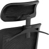Ergonomisks biroja krēsls ar sieta atzveltni, galvas balstu un pakaramo, augstums 40-50 cm
