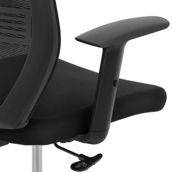 Ergonomisks biroja krēsls ar sieta atzveltni, galvas balstu un pakaramo, augstums 40-50 cm