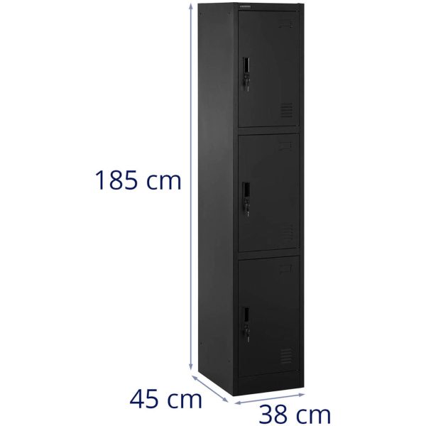 Aizslēgts metāla skapis aizslēgts - 3 kešatmiņas