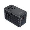 Adaptera ceļojumu lādētājs ES / US / AUS / UK 2X USB-C 2X USB-A 100W-Black