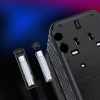 Adaptera ceļojumu lādētājs ES / US / AUS / UK 2X USB-C 2X USB-A 100W-Black