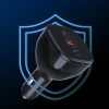 Automašīnu lādētājs 160W 2x USB-C PD 3.1 1x USB-A-Black