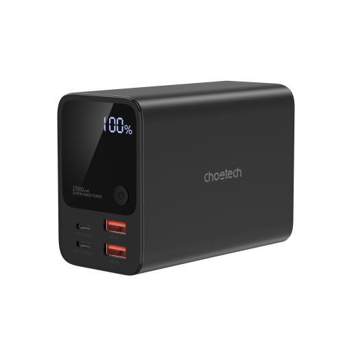 PowerBank 27000 MAH 2X USB-A 2X USB-C 100W barošanas stacija-melns