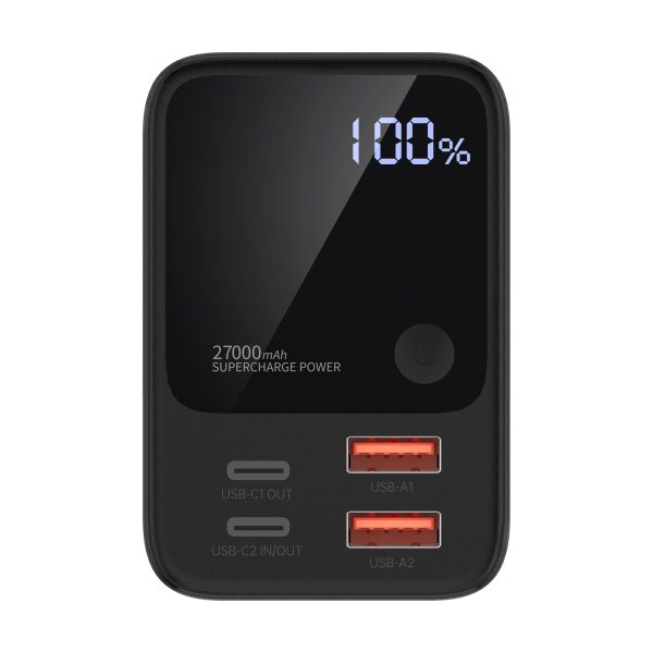 PowerBank 27000 MAH 2X USB-A 2X USB-C 100W barošanas stacija-melns