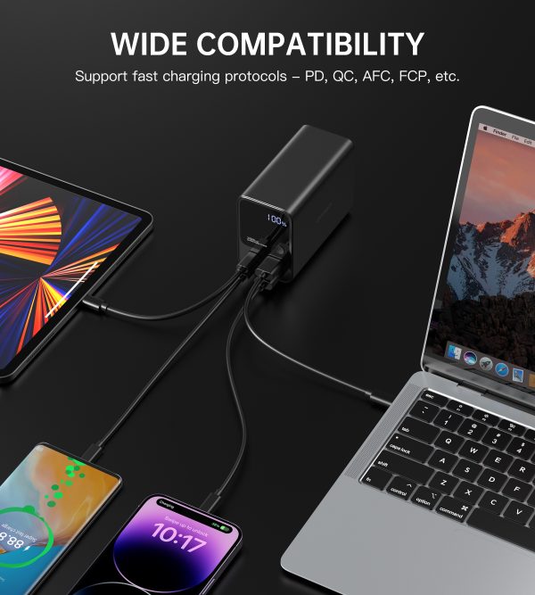 PowerBank 27000 MAH 2X USB-A 2X USB-C 100W barošanas stacija-melns
