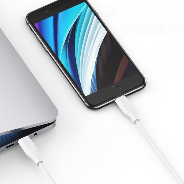 Kabelis Kabelis iPhone USB -C - zibens mfi PD 30W 1,2m - balts