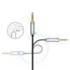 Aux audio kabelis 2x mini ligzdai 3,5 mm vīriešu skaļrunis 1,2m - melns