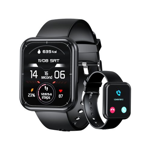 SmartWatch ar savienojumu saņemšanas ekrāna funkciju 1.91 '' IP67 - melns