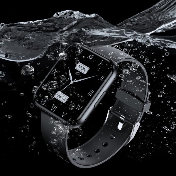 SmartWatch ar savienojumu saņemšanas ekrāna funkciju 1.91 '' IP67 - melns