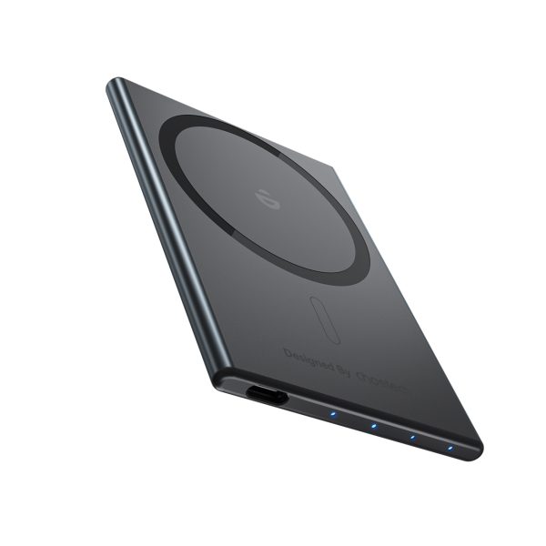 PowerBank indukcija 2000mAh Super Thin 5W MagSafe Qi - melns
