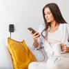 Adaptera ceļojuma lādētājs 45W ES / ASV / AUS / Lielbritānija ar iebūvētu -in USB -C kabeli -melns