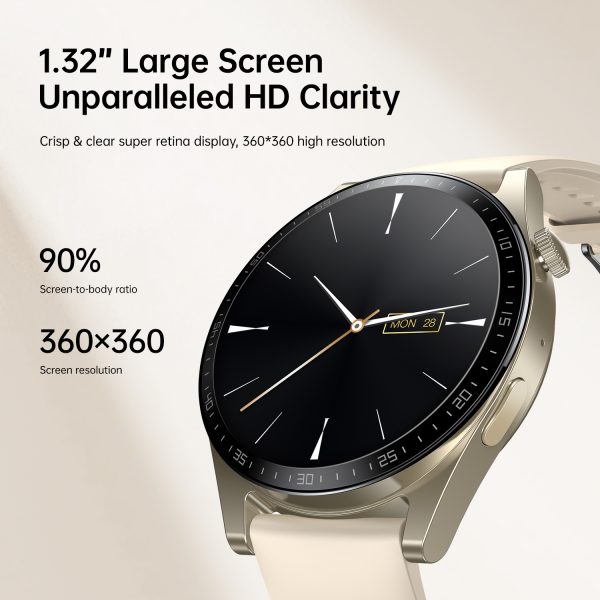 SmartWatch klasiskā sērija ar savienojumu saņemšanas ekrāna funkciju 1.32 '' IP68 - Zelts