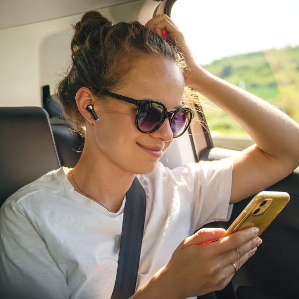 Sounfii R4 austiņas Bluetooth 5.3 ENC bezvadu - melna