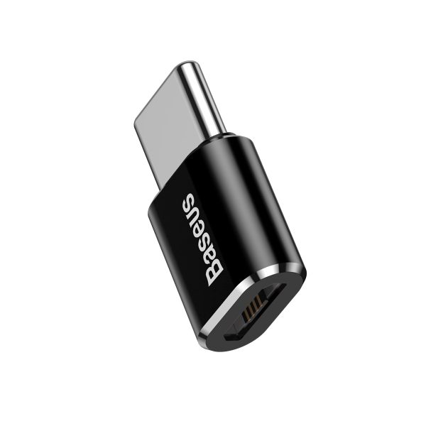 Adaptera mini adapteris ar mikro USB uz USB -C - melns