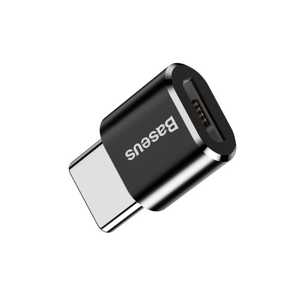 Adaptera mini adapteris ar mikro USB uz USB -C - melns
