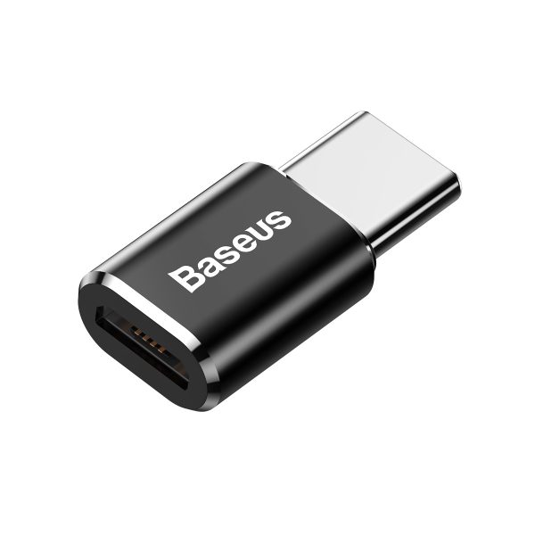 Adaptera mini adapteris ar mikro USB uz USB -C - melns
